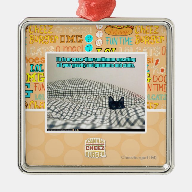 Im ur Raum-Zeit-Kontinuum Ornament Aus Metall (Vorne)