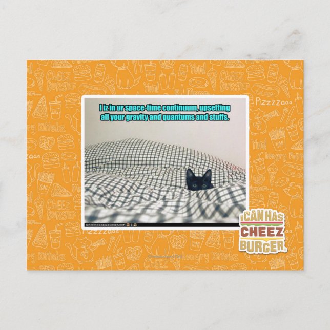 Im ur Raum-Zeit-Kontinuum Postkarte (Vorderseite)