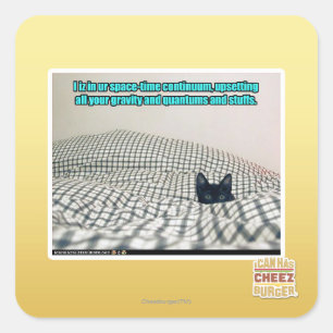 Im ur Raum-Zeit-Kontinuum Quadratischer Aufkleber