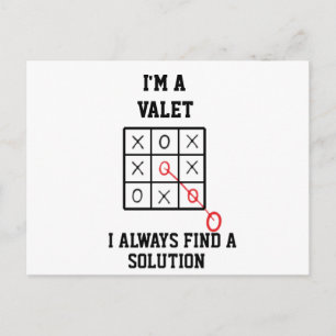 Im Valet finde ich immer eine Lösung Postkarte
