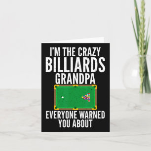 Im verrückten Billard Großvater, alle haben Sie ge Karte