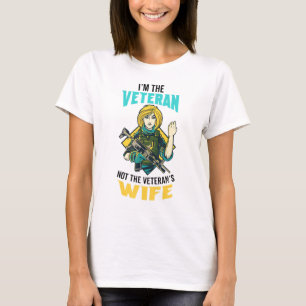 Im Veteranen nicht die Veteranen Ehefrau stolz Fra T-Shirt