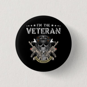 Im Veteranen und der Veteranen Ehefrau stolz Armee Button