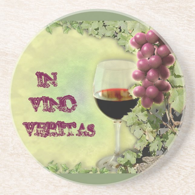Im Vino Veritas Getränkeuntersetzer (Vorne)
