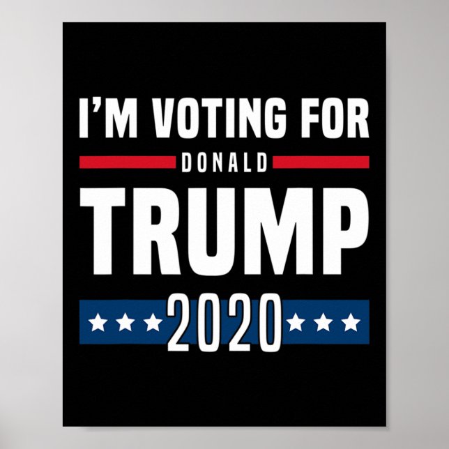 I'm Voting For Trump Election  Poster (Vorne)