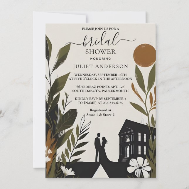 Im wahrsten Sinne des Wortes 70er 80er Courthouse  Einladung (Vorderseite)