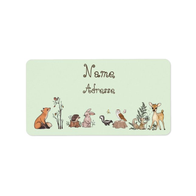 Im Wald Adressaufkleber (Vorne)