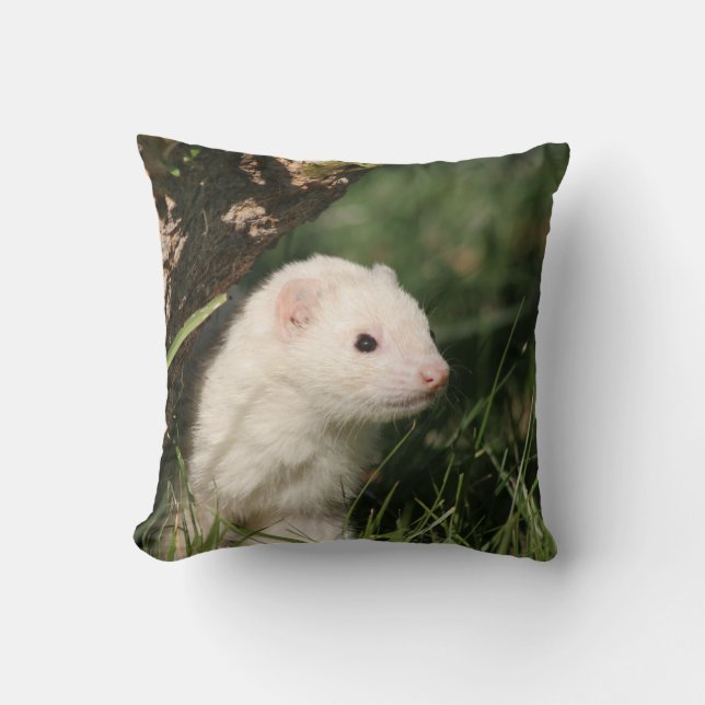 Im Wald. Ferret Kissen (Vorderseite)