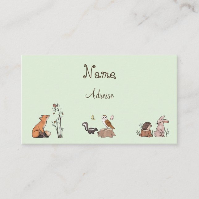 Im Wald  Visitenkarte (Vorderseite)