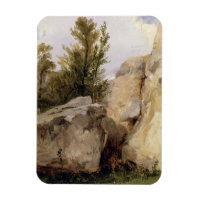 Im Wald von Fontainebleau, c.1825 (Öl auf Dose