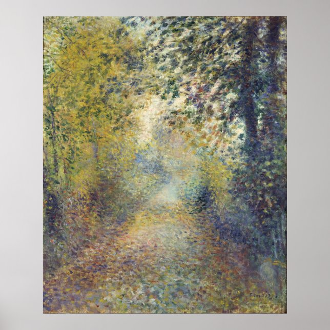 Im Wald von Pierre-Auguste Renoir Poster (Vorne)