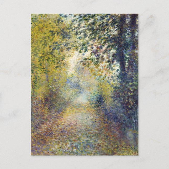 Im Wald von Renoir, Französisch-Impressionismus Ku Postkarte (Vorderseite)