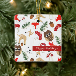 Im Wald Weihnachtsmuster Keramikornament