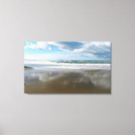 Im Wasser reflektierte Wolken. Digitale Kunst, Mal Leinwanddruck