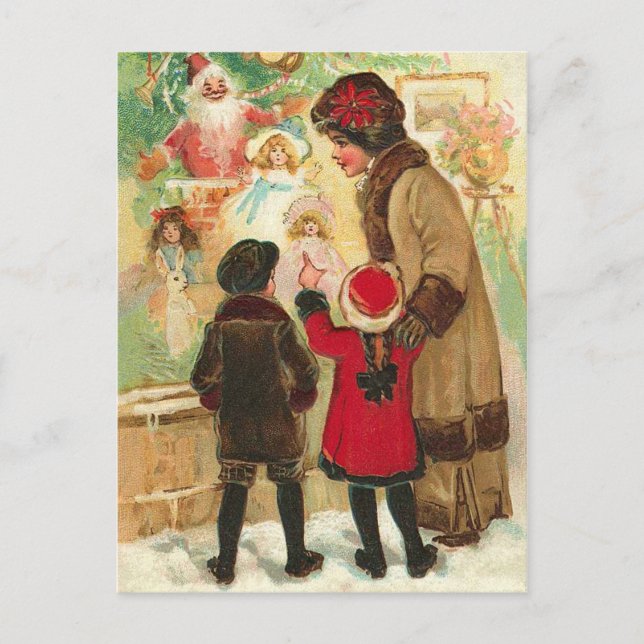 Im Weihnachtsspielzeugladen Postkarte (Vorderseite)