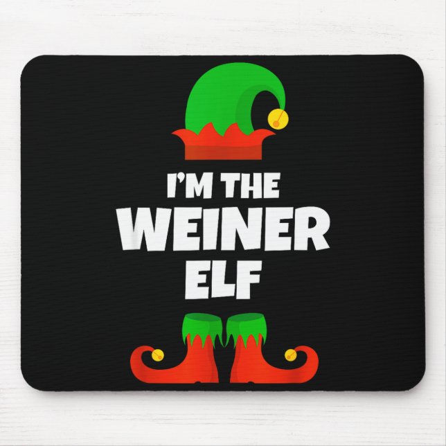 I'm Weiner Elf Family Pajama Christmas Dachshund D Mousepad (Vorne)