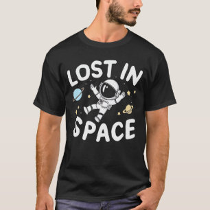 Im Weltraum-Astronaut-T - Shirt verloren