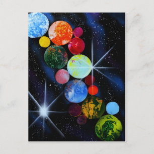 Im Weltraum Postkarte