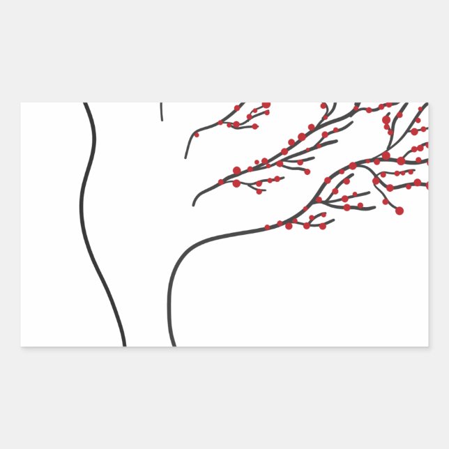 Im Wind blasen Rechteckiger Aufkleber (Vorderseite)