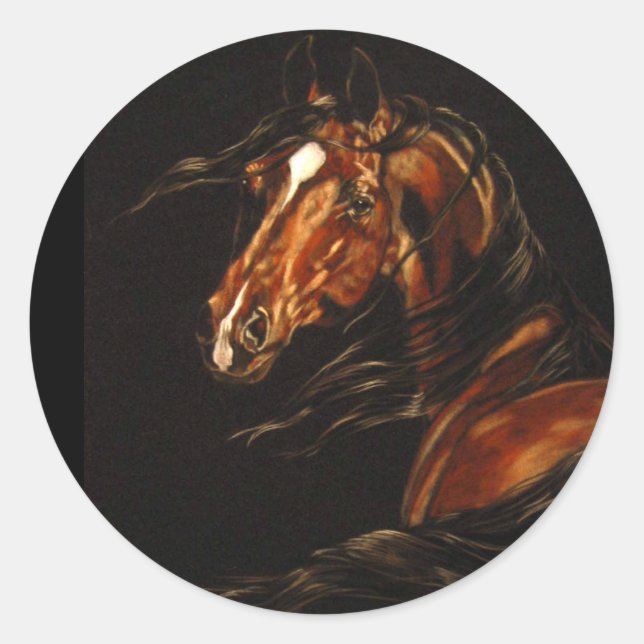 Im Wind Runder Aufkleber (Vorderseite)