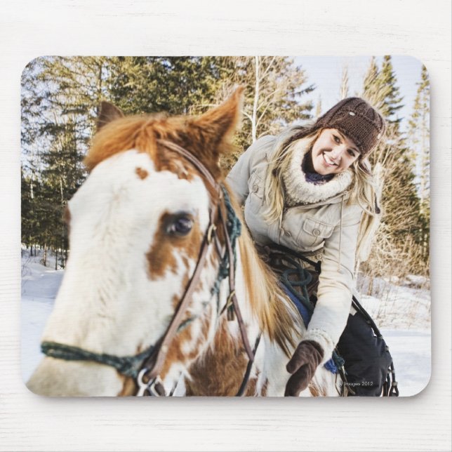 Im Winter auf Pferd Mousepad (Vorne)