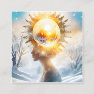 Im Winter ist die Sonne nicht so stark wie d Quadratische Visitenkarte