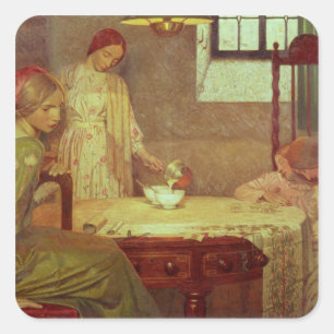 Im Winter Quadratischer Aufkleber