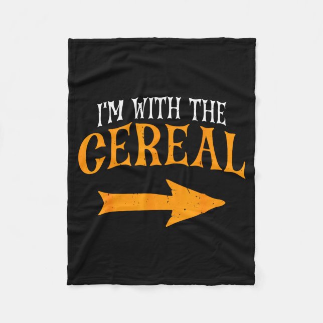 I'm With Cereal Halloween Costume Funny Couples Ce Fleecedecke (Vorderseite)
