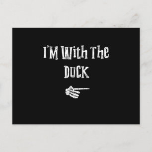 Im with Duck Halloween Costume Funny Couples Match Feiertagspostkarte