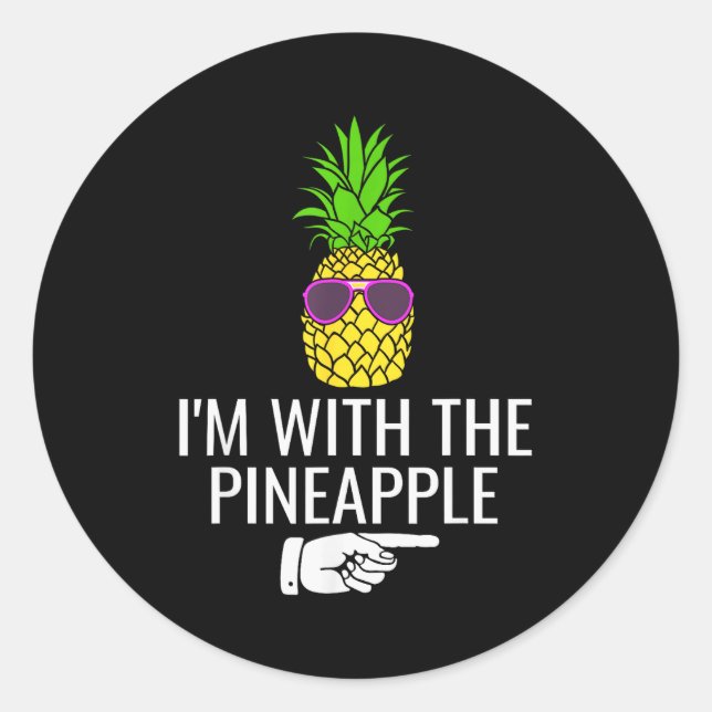 I'm With Ne Shirt Funny Ne Halloween Costume  Runder Aufkleber (Vorderseite)