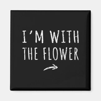 Im With The Flower Matching Lazy Halloween Costume Magnet
