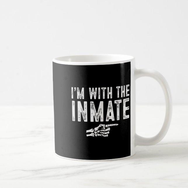 I'm With The Inmate Easy Costume Halloween Couples Kaffeetasse (Rechts)