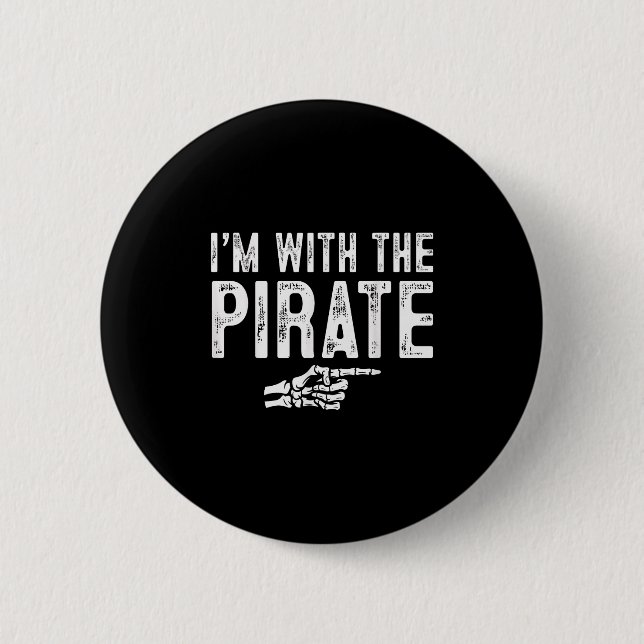 I'm With The Rate Easy Costume Halloween Couples M Button (Vorderseite)