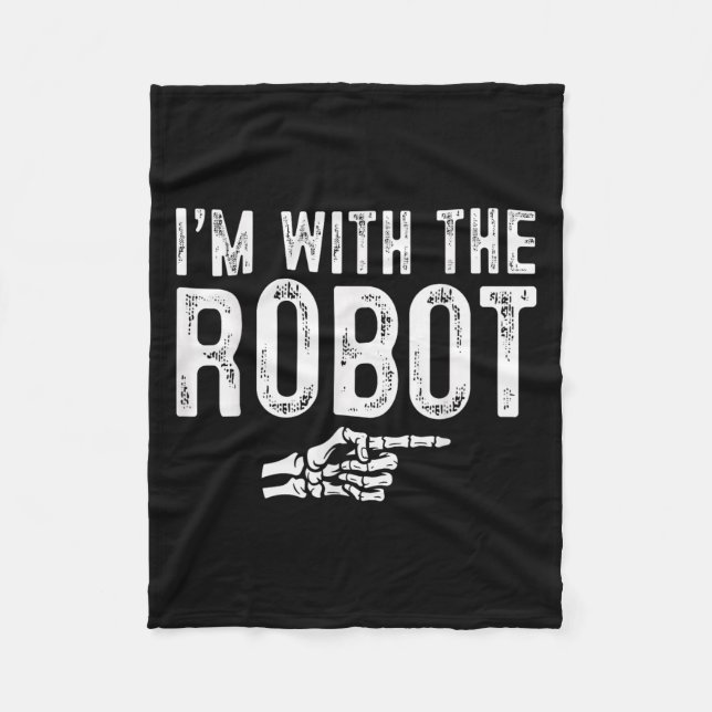 I'm With The Robot Easy Costume Halloween Couples  Fleecedecke (Vorderseite)