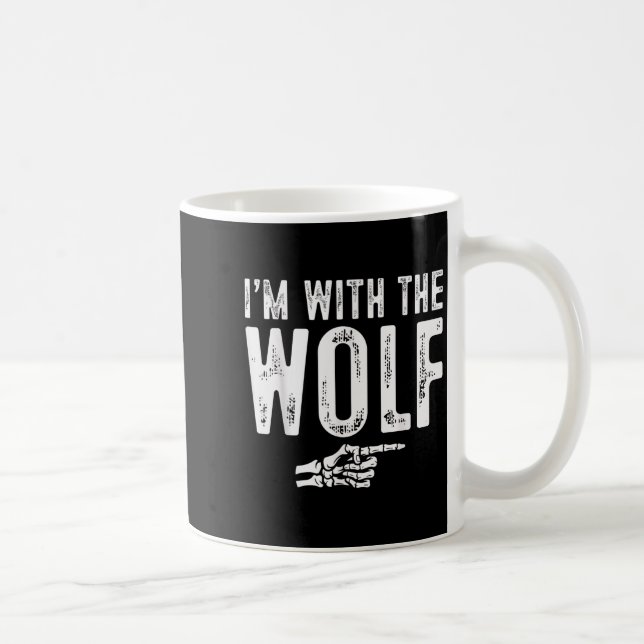 I'm With The Wolf Easy Costume Halloween Couples M Kaffeetasse (Rechts)