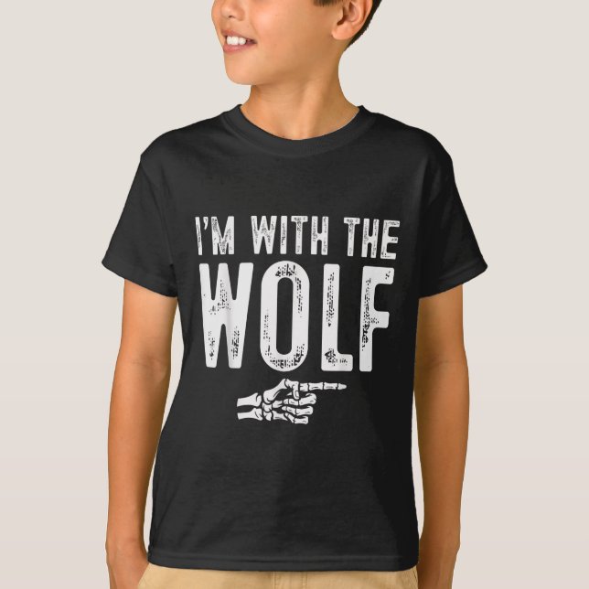 I'm With The Wolf Easy Costume Halloween Couples M T-Shirt (Vorderseite)