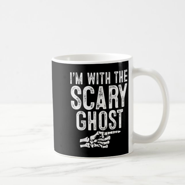 I'm With The Y Ghost Easy Costume Halloween Couple Kaffeetasse (Rechts)