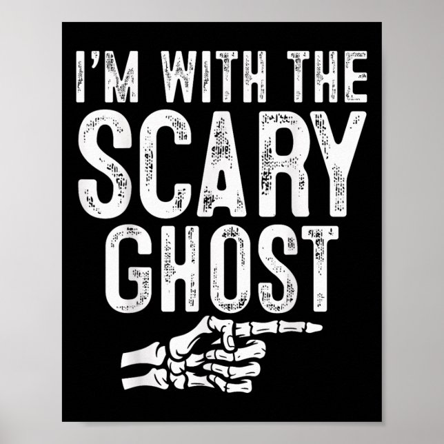 I'm With The Y Ghost Easy Costume Halloween Couple Poster (Vorne)