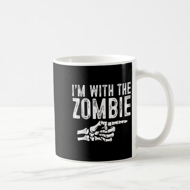 I'm With The Zombie Easy Costume Halloween Couples Kaffeetasse (Rechts)