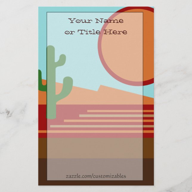 Im Wüsten-Briefpapier Briefpapier (Vorderseite)