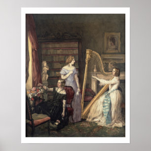 Im zeichnenden Raum (w/c auf Papier) Poster