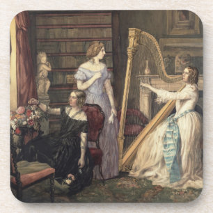 Im zeichnenden Raum (w/c auf Papier) Untersetzer