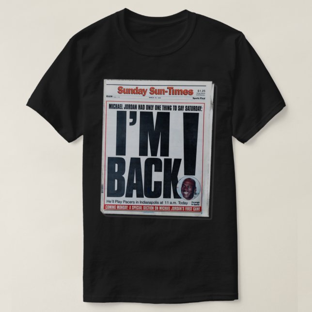 IM ZURÜCK  T-Shirt (Design vorne)