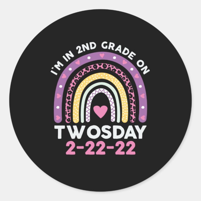 Im zweiten Grade am 22. Februar 2022 Runder Aufkleber (Vorderseite)