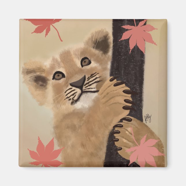 Ímã filhote de leão brincando magnet (Vorne)