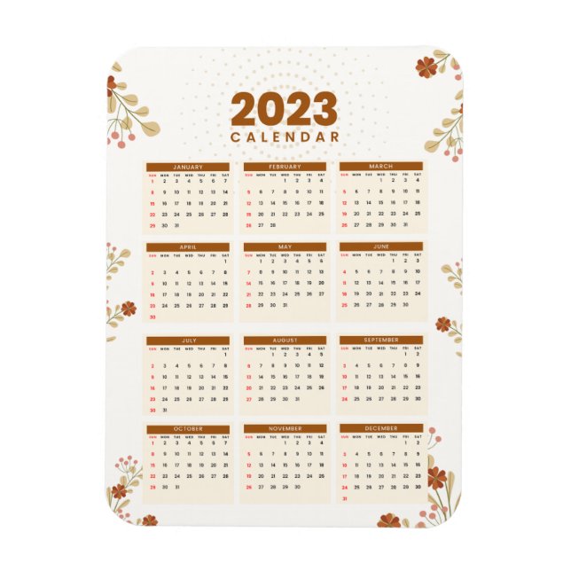 Ímã Flexível MINI CALENDAR 2023 Magnet (Vertikal)