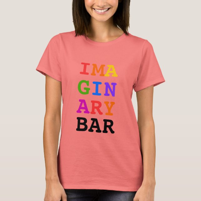 IMA GIN ARY BAR Regenbogenfarben T-Shirt (Vorderseite)