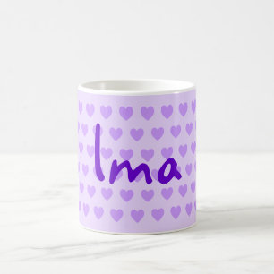 Ima in Lila Kaffeetasse