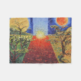 Imagen de mi obra arte La puesta del sol Fleecedecke