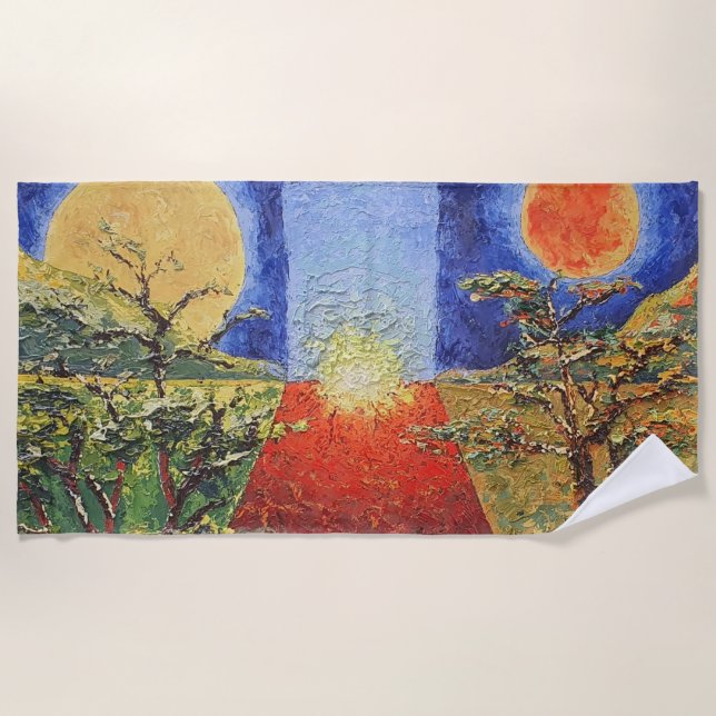 Imagen de mi obra arte La puesta del sol Strandtuch (Vorderseite)